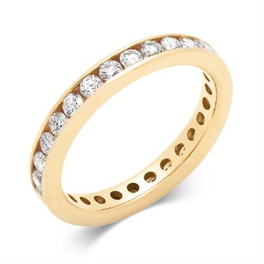 18ct Yellow Gold 1.00ct Diamond Full Eternity Ring thumbnail