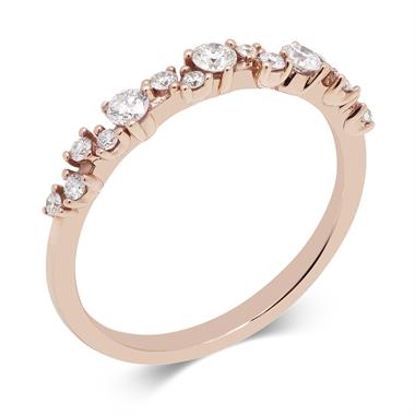 18ct Rose Gold Diamond Dress Ring 0.33ct thumbnail 