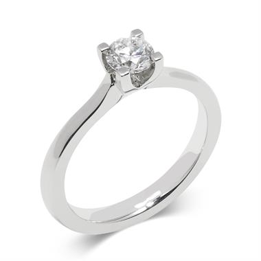 Platinum Diamond Solitaire Engagement Ring 0.40ct thumbnail
