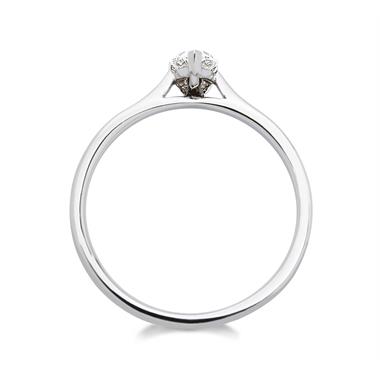 Platinum Pear Shape Diamond Solitaire Engagement Ring 0.35ct thumbnail