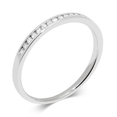 Platinum Diamond Half Eternity Ring 0.10ct thumbnail