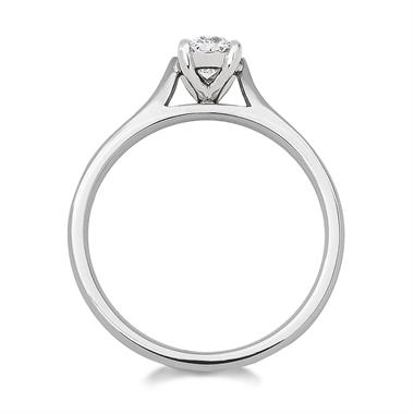 Platinum Oval Cut Diamond Solitaire Engagement Ring 0.60ct thumbnail