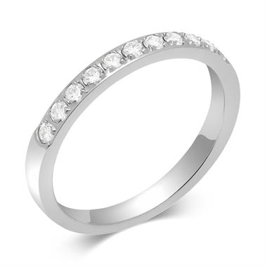 Platinum Round 0.25ct Diamond Grain Set Ring thumbnail
