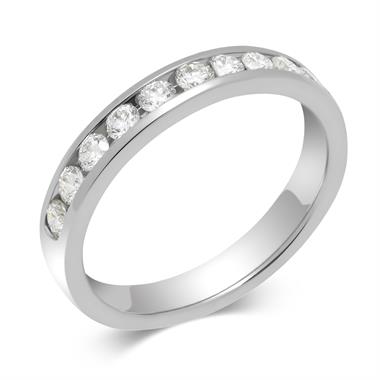 Platinum Diamond Half Eternity Ring 0.50ct thumbnail 