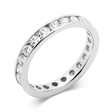 Platinum Diamond Full Eternity Ring 1.00ct thumbnail