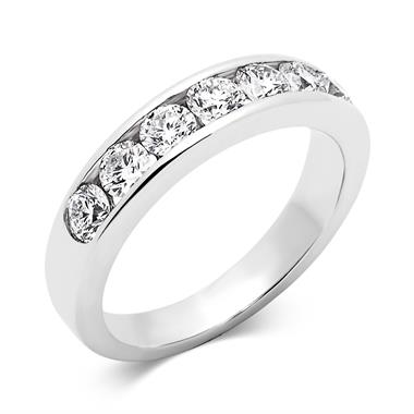 Platinum Diamond Half Eternity Ring 1.00ct thumbnail 