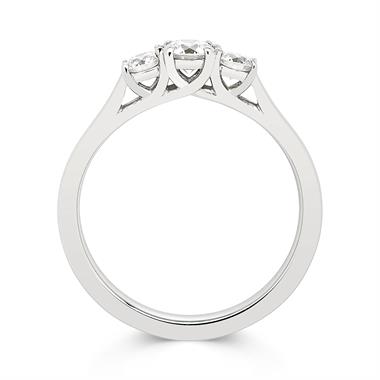Platinum Diamond Three Stone Engagement Ring 0.60ct thumbnail