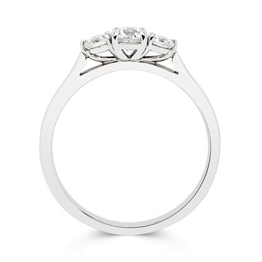 Platinum Diamond Three Stone Engagement Ring 0.50ct thumbnail