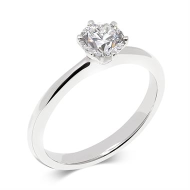 Platinum Six Claw 1.00ct Diamond Solitaire Ring thumbnail