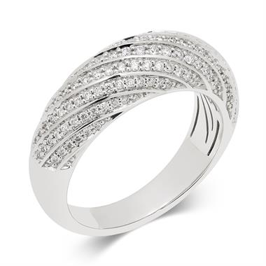 Aira 18ct White Gold Diamond Dress Ring 0.50ct thumbnail 
