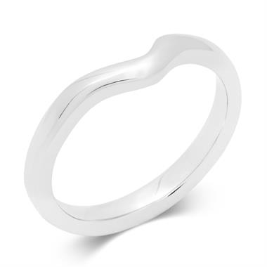Platinum Shaped Wedding Ring thumbnail 