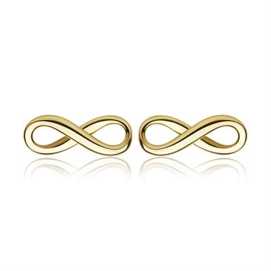 Infinity 18ct Yellow Gold Stud Earrings thumbnail 