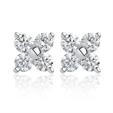 18ct White Gold Diamond Stud Earrings 0.20ct thumbnail