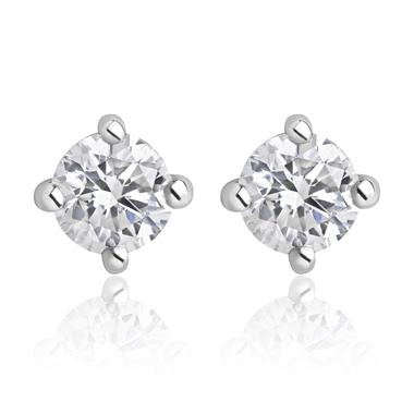 18ct White Gold Diamond Essentials Solitaire Stud Earrings thumbnail