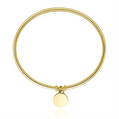 Harmony 18ct Yellow Gold Charm Bangle thumbnail