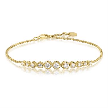 18ct Yellow Gold Diamond Bracelet 0.57ct thumbnail 