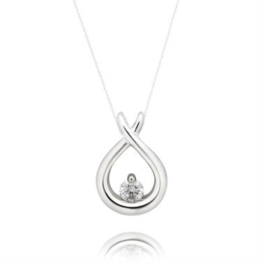 Keepsafe 18ct White Gold Diamond Pendant thumbnail