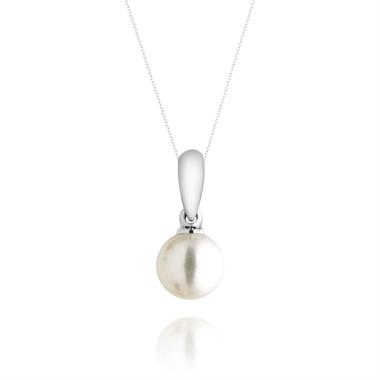 18ct White Gold Akoya Pearl Pendant 7.5mm thumbnail