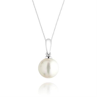 18ct White Gold Akoya Pearl Pendant 8.5mm thumbnail