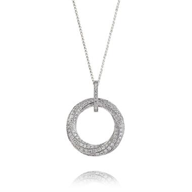 Aira 18ct White Gold Diamond Pendant thumbnail