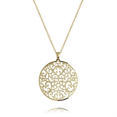 Maya 18ct Yellow Gold Nouveau Pattern Pendant thumbnail
