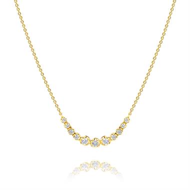 18ct Yellow Gold Diamond Necklace 0.55ct thumbnail 