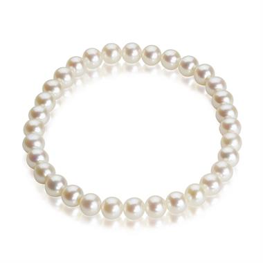 Elegant Freshwater Pearl Strand Bracelet thumbnail