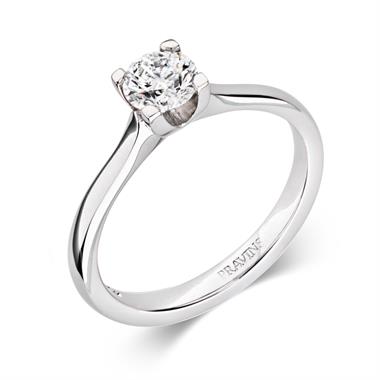 Platinum Diamond Solitaire Engagement Ring 0.50ct thumbnail 
