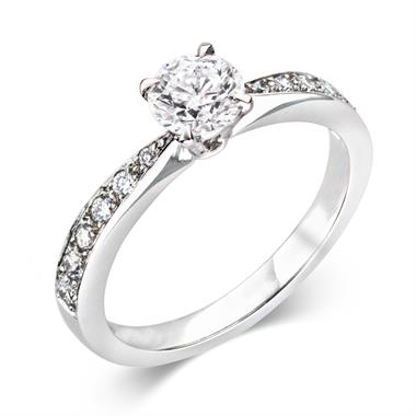 Platinum Diamond Solitaire Engagement Ring 0.60ct thumbnail