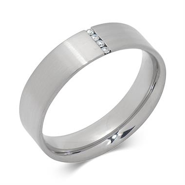 Palladium Four Diamond Ring thumbnail