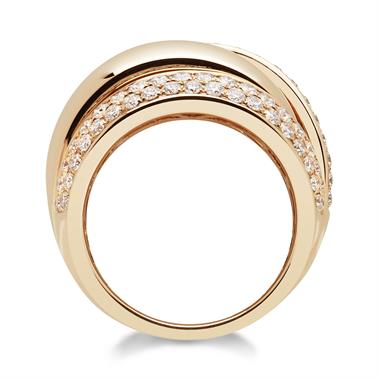 18ct Rose Gold Diamond Dress Ring 1.30ct thumbnail