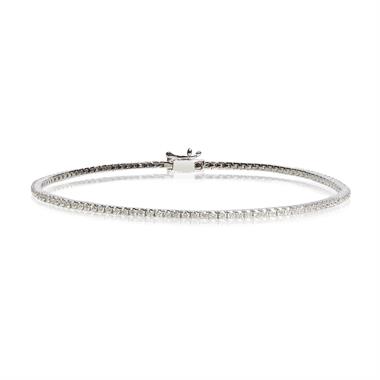 18ct White Gold 1.00ct Diamond Tennis Bracelet thumbnail