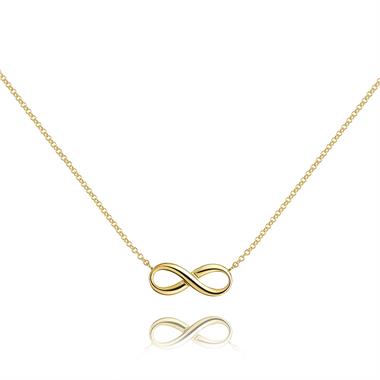Infinity 18ct Yellow Gold Necklace thumbnail 