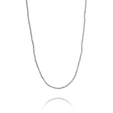 18ct White Gold Faceted Bead Detail Necklace thumbnail