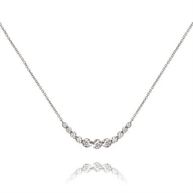 18ct White Gold Diamond Necklace 0.55ct thumbnail 