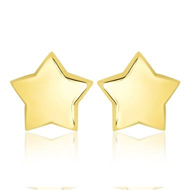 18ct Yellow Gold Medium Star Stud Earrings thumbnail