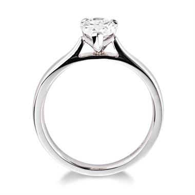 Platinum Pear Shape Diamond Solitaire Engagement Ring 1.00ct thumbnail