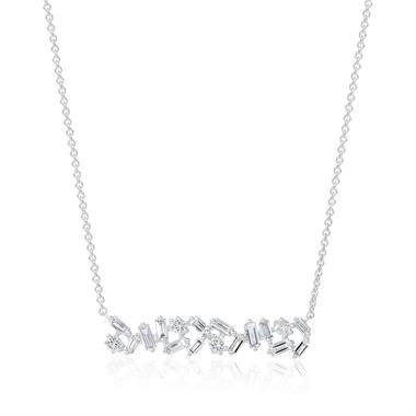 Stardust 18ct White Gold Diamond Necklace 0.48ct thumbnail 