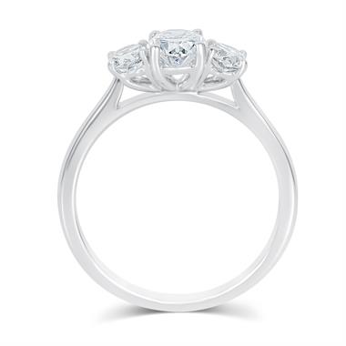 Platinum Oval Diamond Three Stone Engagement Ring 1.70ct thumbnail