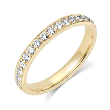 18ct Yellow Gold Diamond Half Eternity Ring 0.30ct thumbnail 