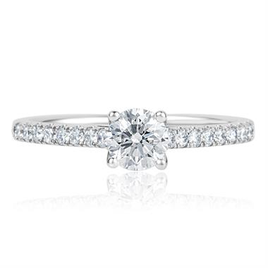 Platinum Diamond Solitaire Engagement Ring 0.80ct thumbnail