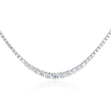 18ct White Gold Diamond Riviere Necklace 7.00ct thumbnail 
