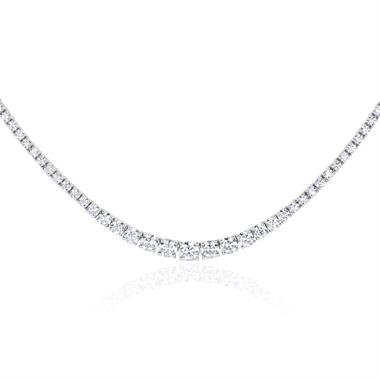 18ct White Gold Diamond Riviere Necklace 5.00ct thumbnail 