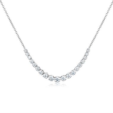18ct White Gold Diamond Necklace 0.98ct thumbnail