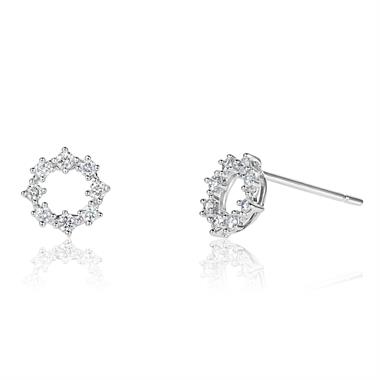 18ct White Gold Diamond Stud Earrings 0.22ct thumbnail 