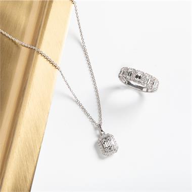 Odyssey 18ct White Gold Diamond Necklace 0.48ct thumbnail