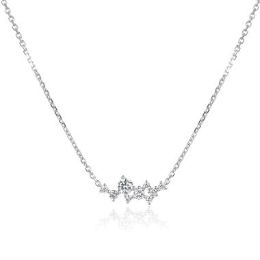 Stardust 18ct White Gold Diamond Necklace thumbnail 