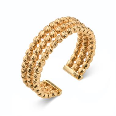 18ct Yellow Gold Bead Design Dress Ring thumbnail