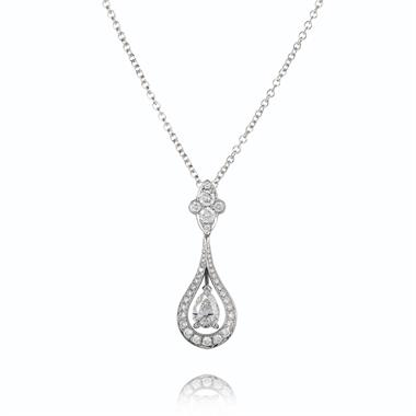 Platinum Pendulum Diamond Necklace thumbnail