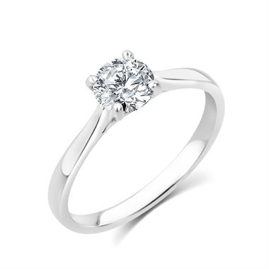 Platinum Diamond Solitaire Engagement Ring 0.70ct thumbnail 